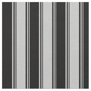 Tela Patrón de lino gris y negro