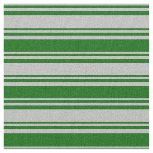 Tela Patrón de lino gris y verde oscuro (De cerca)