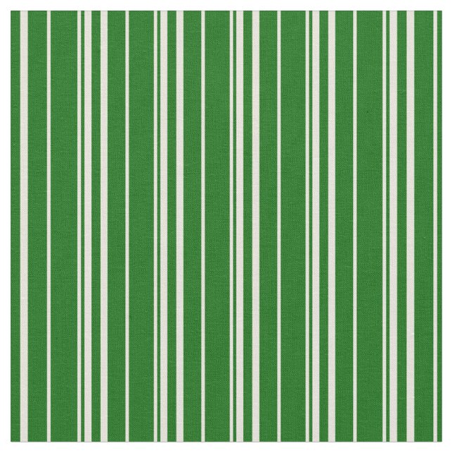 Tela Patrón de lino verde beige y oscuro (De cerca)