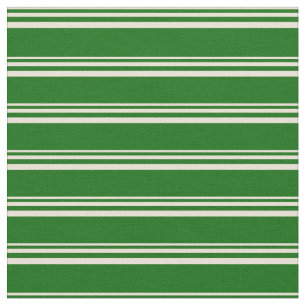 Tela Patrón de lino verde oscuro y bizcocho