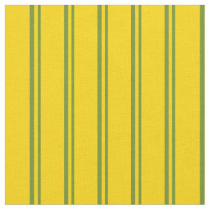 Tela Patrón de lino verde y amarillo