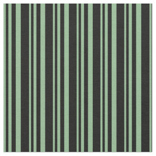 Tela Patrón de lino verde y negro del Mar Oscuro