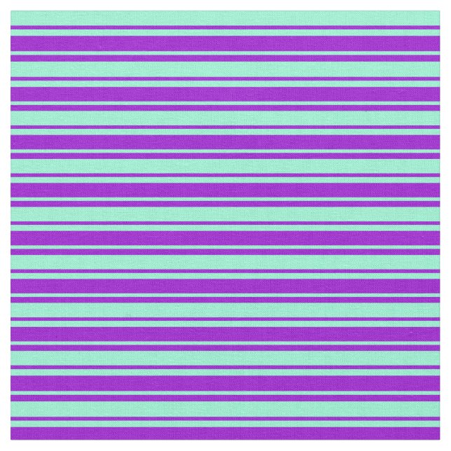 Tela Patrón de lino violeta y acuamarina oscuro (De cerca)
