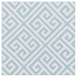 Tela Patrón de Llave Griega Azul Celeste