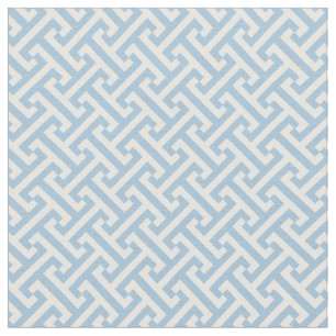 Tela Patrón de Llave Griega Azul Celeste