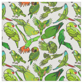 Tela Patrón de loro verde