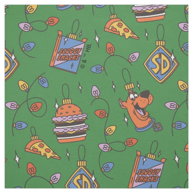 Tela Patrón de Luces de Snack Navideño de Scooby-Doo (Retal)