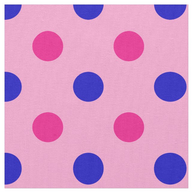 Tela Patrón de lunares rosa azul rosa (De cerca)