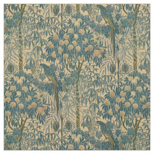 Tela Patrón de Macaw Art Nouveau vintage de Walter Cran