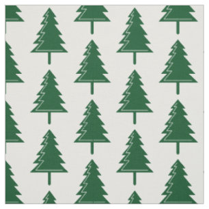 Tela Patrón de madera de bosque navideño