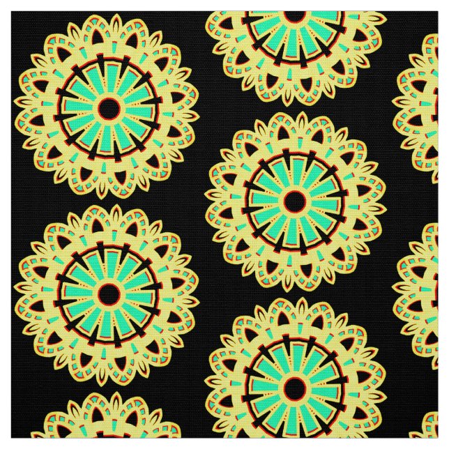 Tela Patrón de Mandala 110714(010) (Retal)
