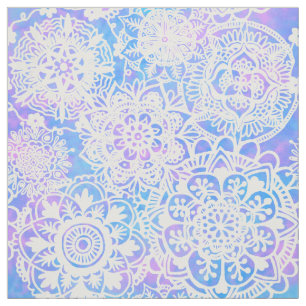 Tela Patrón de Mandala Azul Púrpura Pastel