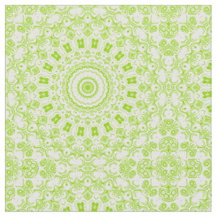 Tela Patrón de Mandala Verde Chartreuse