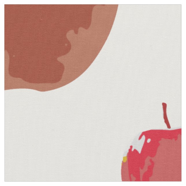 Tela Patrón de manzanas (De cerca)