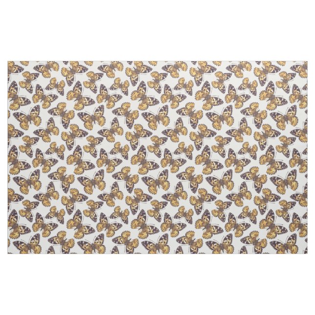 Tela Patrón de mariposa de dama pintada ("Cuarto gordo" (fat quarter))