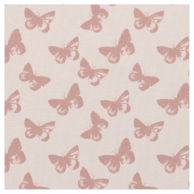 Tela Patrón de mariposa pastel (De cerca)