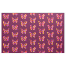 Patrón de mariposas en rojo