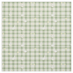 Tela Patrón de masa verde de pollo de conejo de Pascua