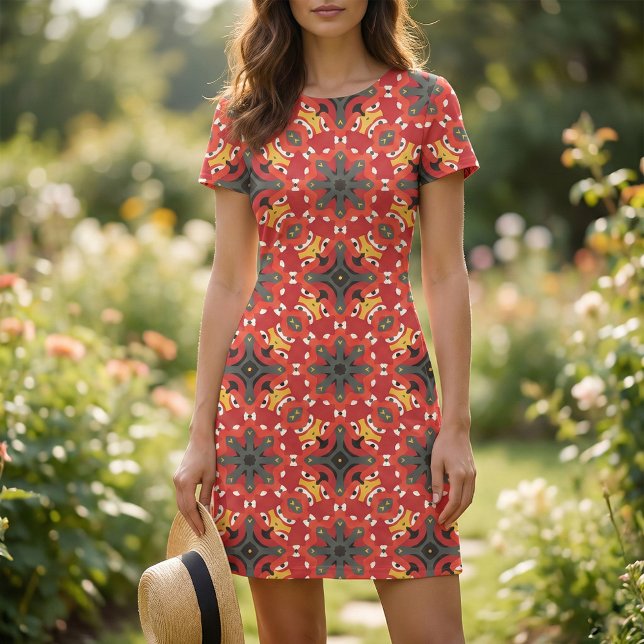 Tela Patrón de mezquita de la etnia roja Boho Oriental  (Subido por el creador)