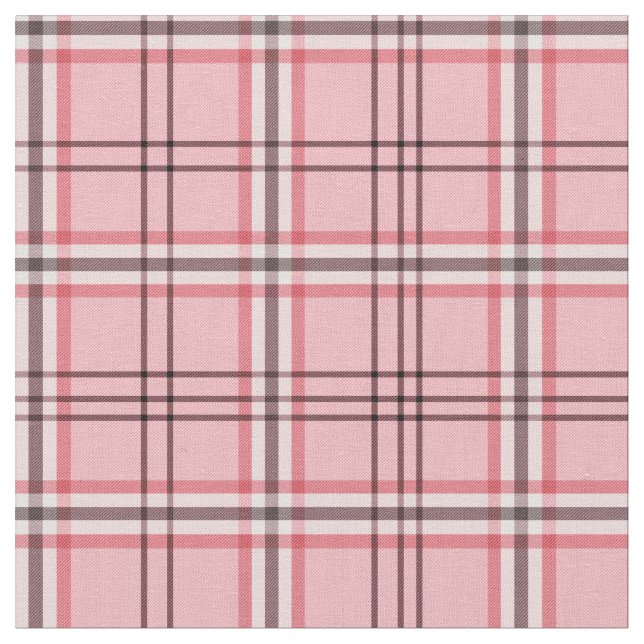 Tela Patrón de moda de cuadros rosa y gris chic (De cerca)