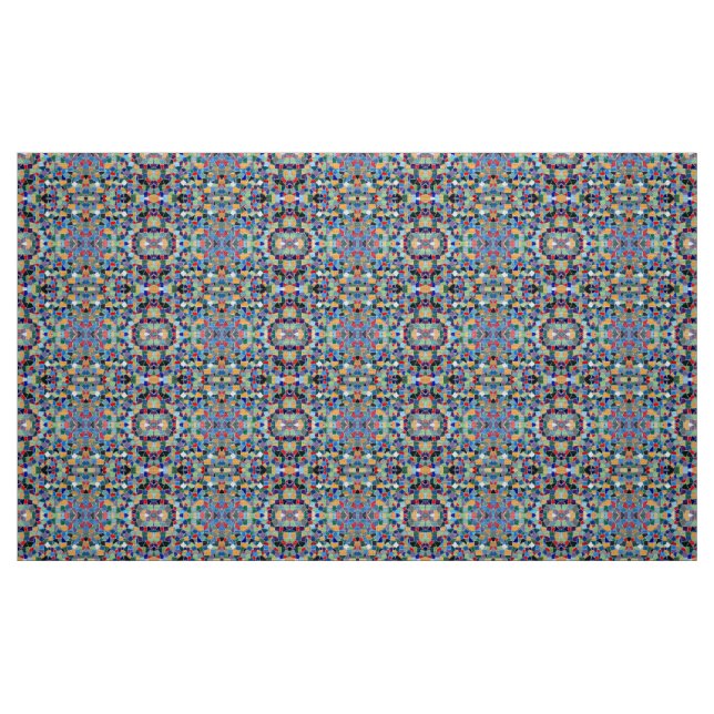 Tela Patrón de mosaico colorido ("Cuarto gordo" (fat quarter))