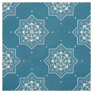 Tela Patrón de mosaico de azules portugués marroquí