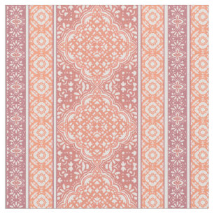 Tela Patrón de mosaico de boho decorativo de terracota
