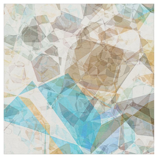 Tela Patrón de mosaico de polígono retro moderno genial (De cerca)