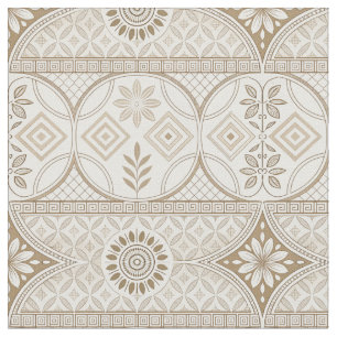 Tela Patrón de mosaico floral geométrico ornato