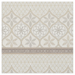 Tela Patrón de mosaico floral geométrico ornato (2)