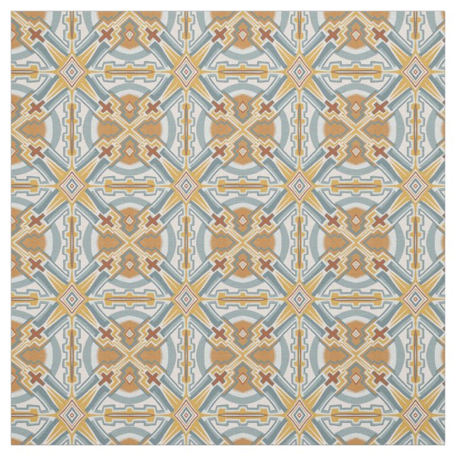 Tela Patrón de mosaico geométrico de Santa Fe (Retal)