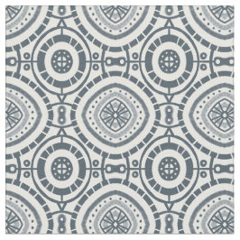 Tela Patrón de mosaico geométrico denim