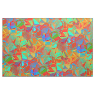 Tela Patrón de mosaico geométrico retro abstracto