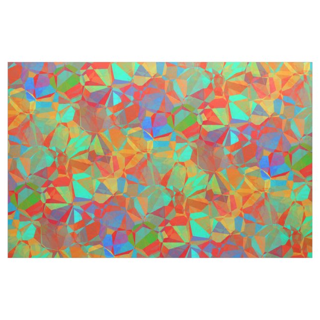 Tela Patrón de mosaico geométrico retro abstracto ("Cuarto gordo" (fat quarter))
