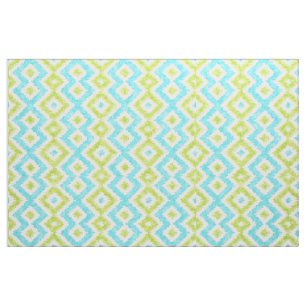 Tela Patrón de mosaico Ikat étnico moderno en acuarela