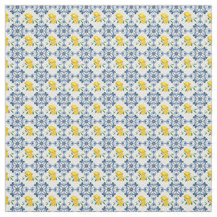 Tela Patrón de mosaico marroquí azul
