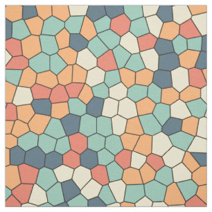 Tela Patrón de mosaico multicolor