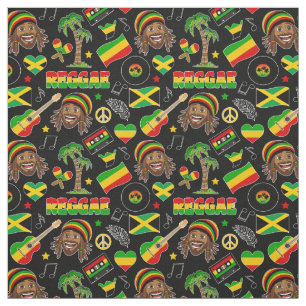 Tela Patrón de música reggae