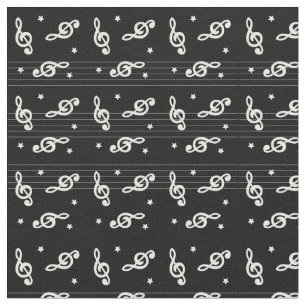 Tela Patrón de música Treble Clef