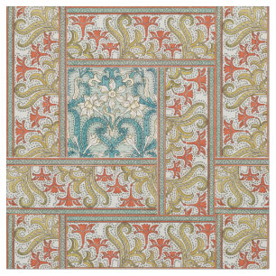 Tela Patrón de Narciso Art Nouveau Antiguo Verneuil