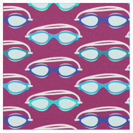 Tela Patrón De Natación Colorida De Gafas De Natación