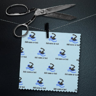 Tela Patrón de natación con nadador en gafas cualquier 