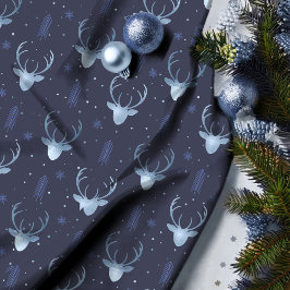 Tela Patrón de Navidades de filas de anclajes de ciervo