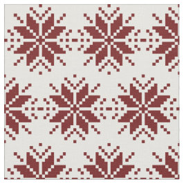 Tela Patrón de Navidades nórdicos de copos de nieve