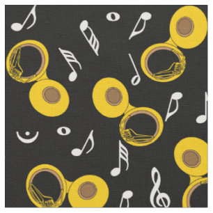 Tela Patrón de notas de música de Tuba