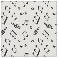 Patrón de notas de música en blanco y negro