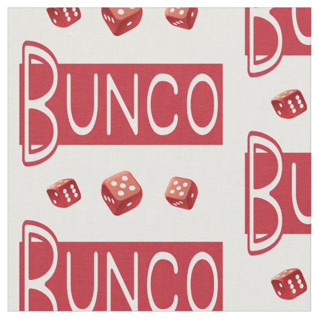 Tela Patrón de Novedad de dados rojos Bunco (De cerca)