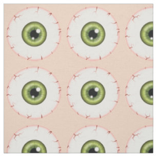 Tela Patrón de Ojo Verde de Halloween Ojo Inyectado de