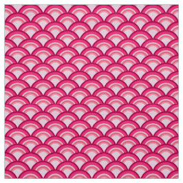 Tela Patrón de olas Art Deco - fucsia y coral