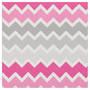 Tela Patrón de Ombre Chevron Zigzag Gris Rosado Calient